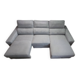 Light gray fabric corner sofa, excellent condition