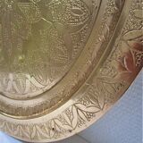 Algerian brass tray vintage mid 20th century