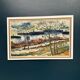 Large Original Swedish Oil on Panel – “Landscape with Houses and Trees” by Stig Hallblom – Signed – Vintage & Framed 90×59.5cm (35.4"×23.4")