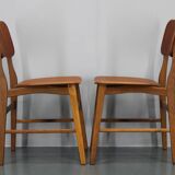 1960s Ib Kofod Larsen Set of 4 dining Chairs in Teak Finish, Denmark