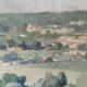 Painting The Avignon Bridge impressionist landscape Oil on canvas 30s 40s