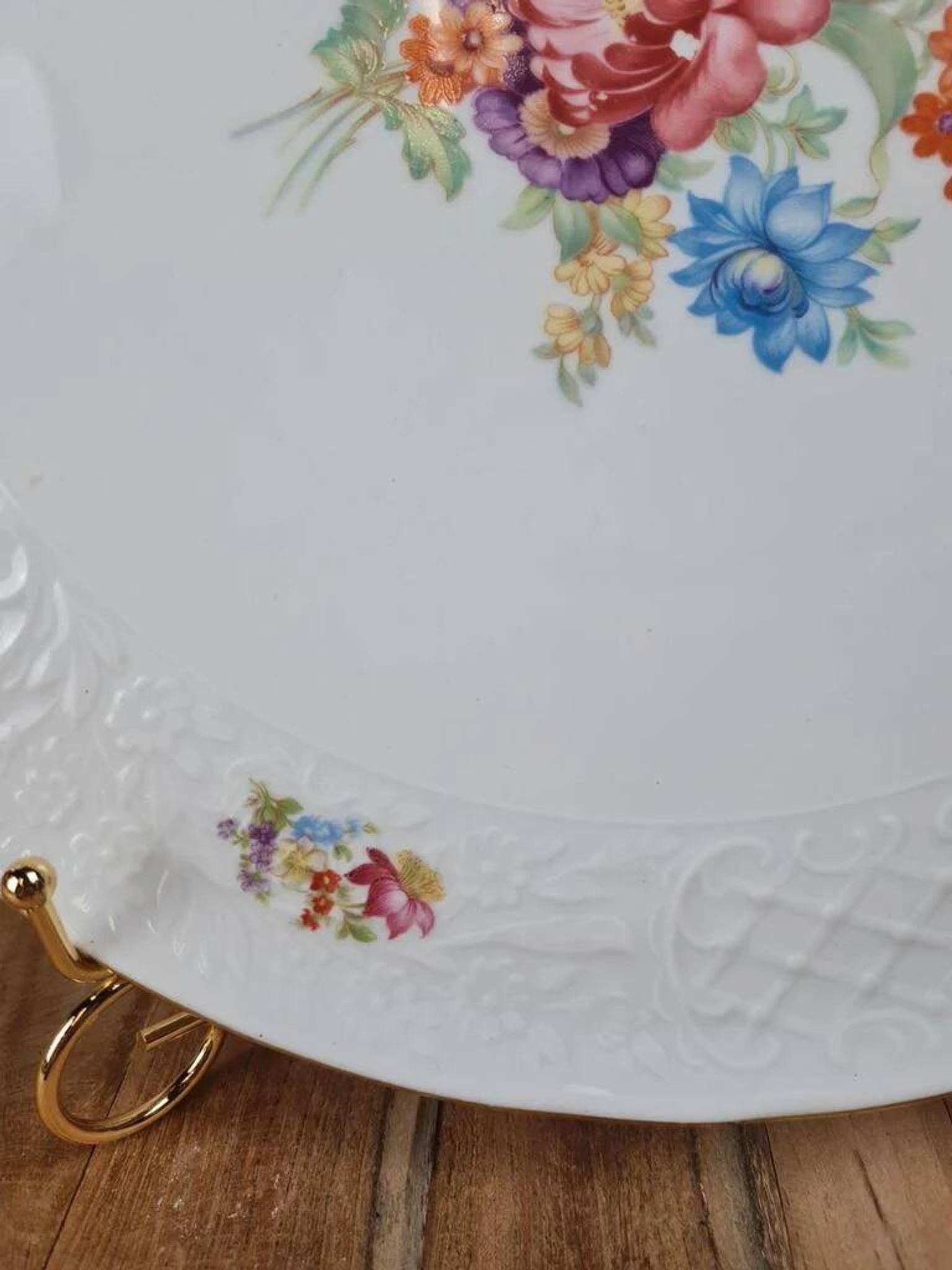 Grand plat à gâteau en porcelaine fine Schumann Germany 🇩🇪