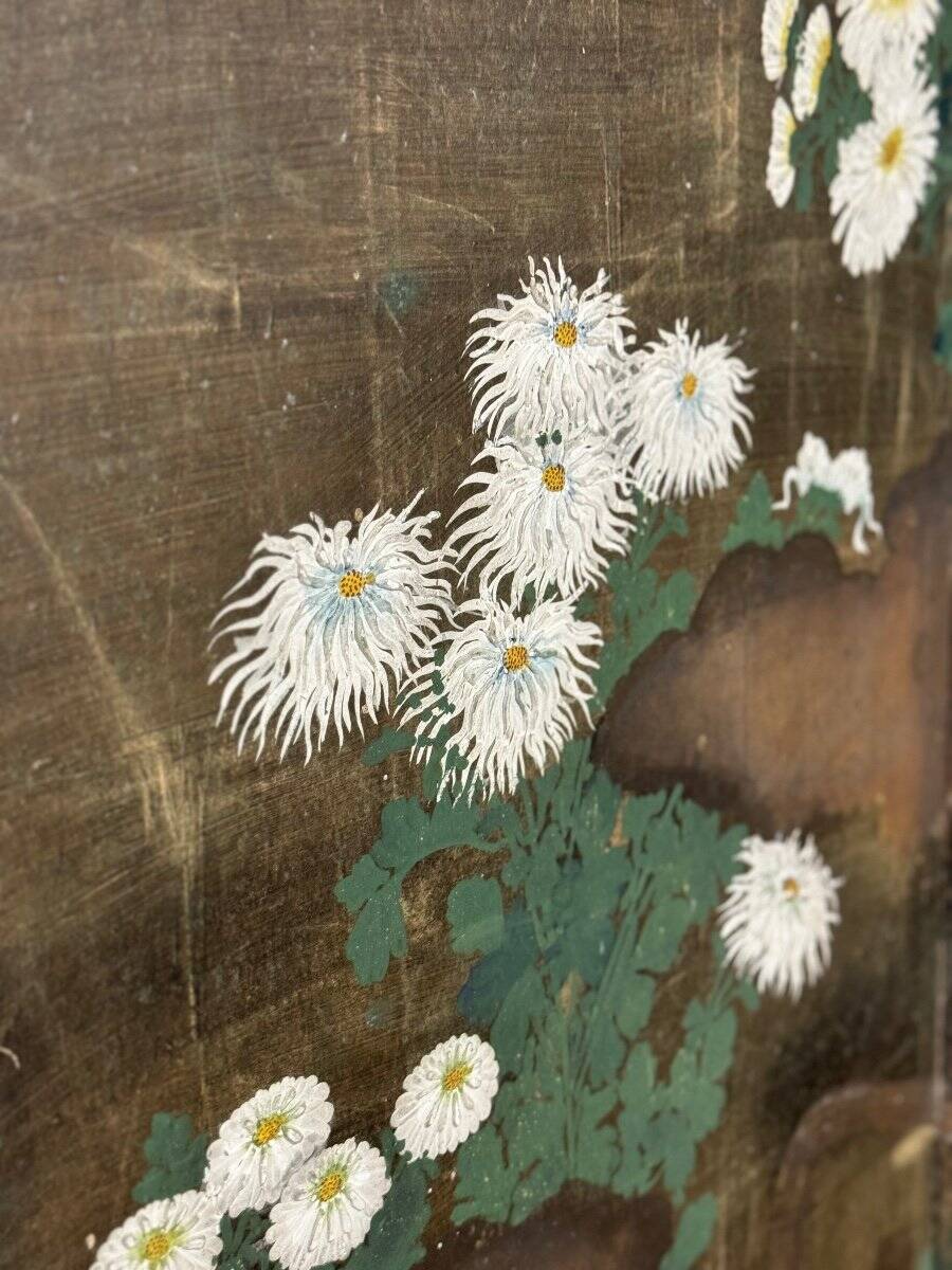 Rimpa-style Byobu screen, six panels, Japan, Meiji period