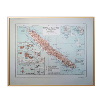 Nouvelle-Calédonie, carte imprimée en 1899