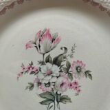 8 assiettes plates en faïence fine L'Amandinoise