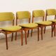 4 chaises de salle à manger | Erik Buch | Modèle 49 | Palissandre | Rembourrées