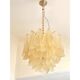 Contemporary Modern Sanded Champagne "Rondini" Murano Chandelier by Simoeng