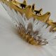 Old Bayel golden crystal vase or fruit bowl
