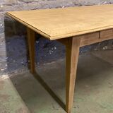 Old solid oak farm table stripped