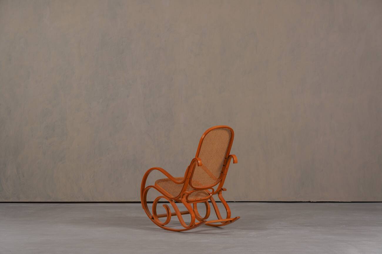 Vintage bentwood rocking chair by Luigi Crassevig, Italy 1970s