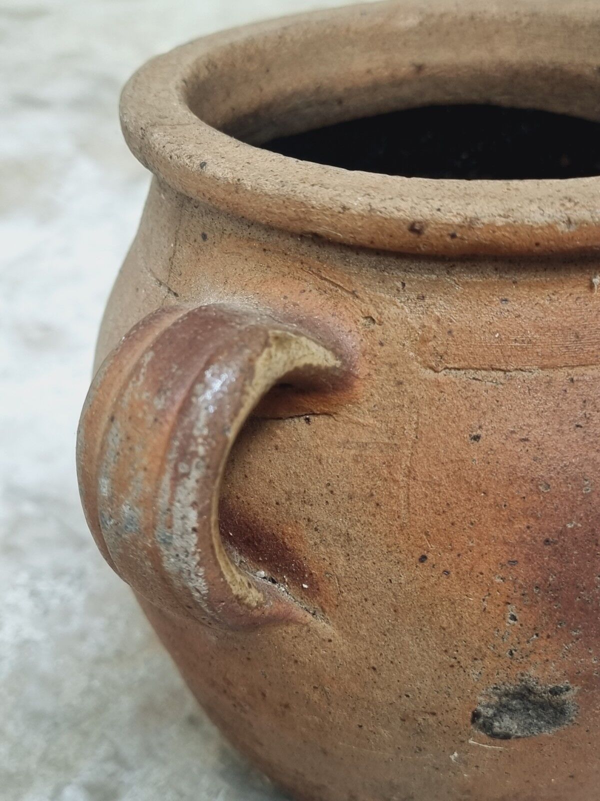 Antique French grespot confit pot