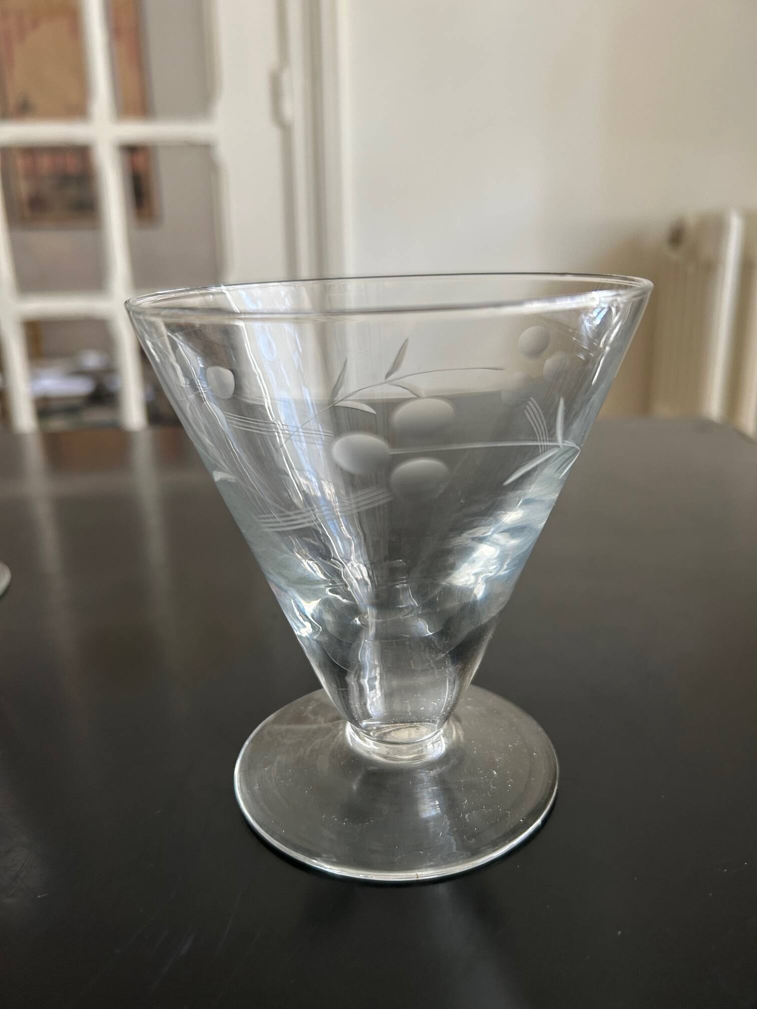 11 old engraved glasses