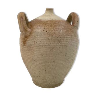 Old sandstone jar with 2 handles