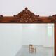 Baroque carved wooden beveled mirror in Louis XV style, France 1900s