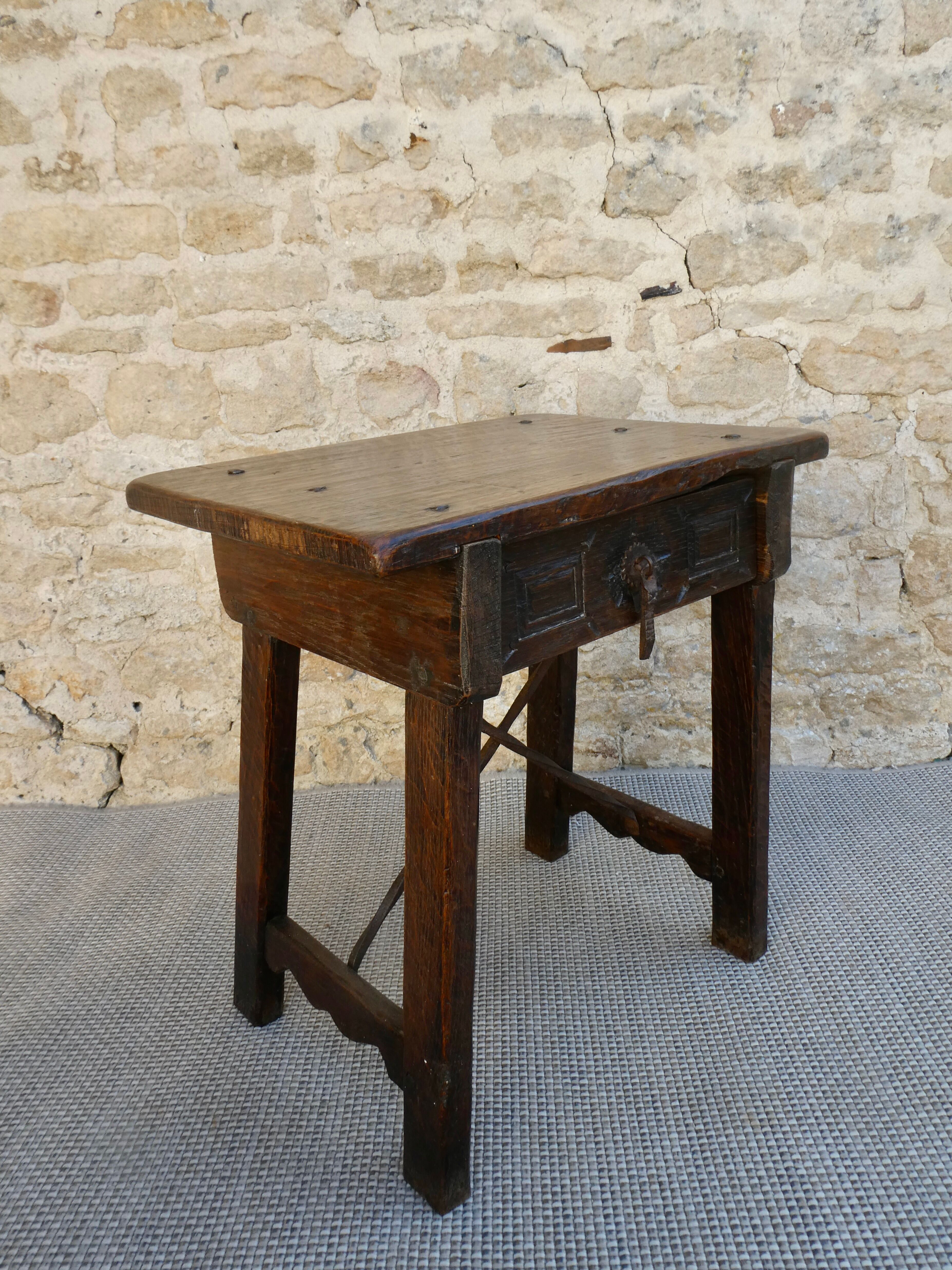 Night table, solid wood bedside, seventeenth century