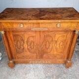 Buffet Empire period bronze marquetry walnut and fruit tree