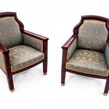 A pair of armchairs, Northern Europe, circa 1870.