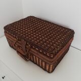 Vintage wicker pic-nic suitcase
