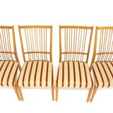 Set de 4 chaises en hêtre, Suède, 1960