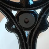 Round bistro table wrought iron and formica