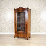 Mahogany Wood & Veneer Display Cabinet or Bookcase, 1890
