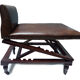 Old adjustable chair in wood and leather