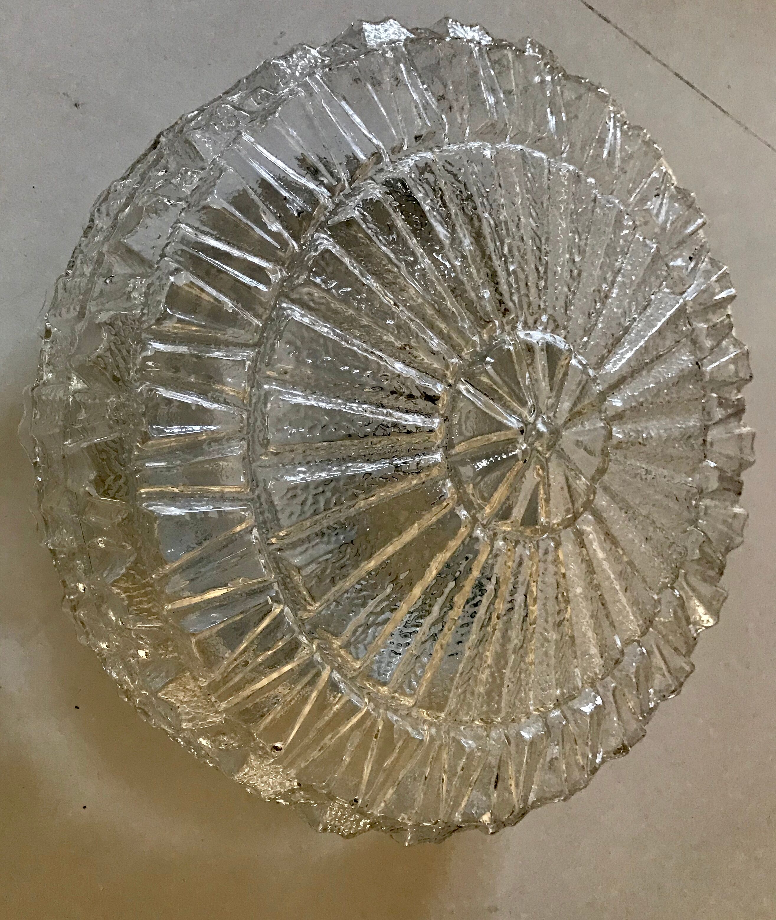 Vintage moulded glass ceiling light