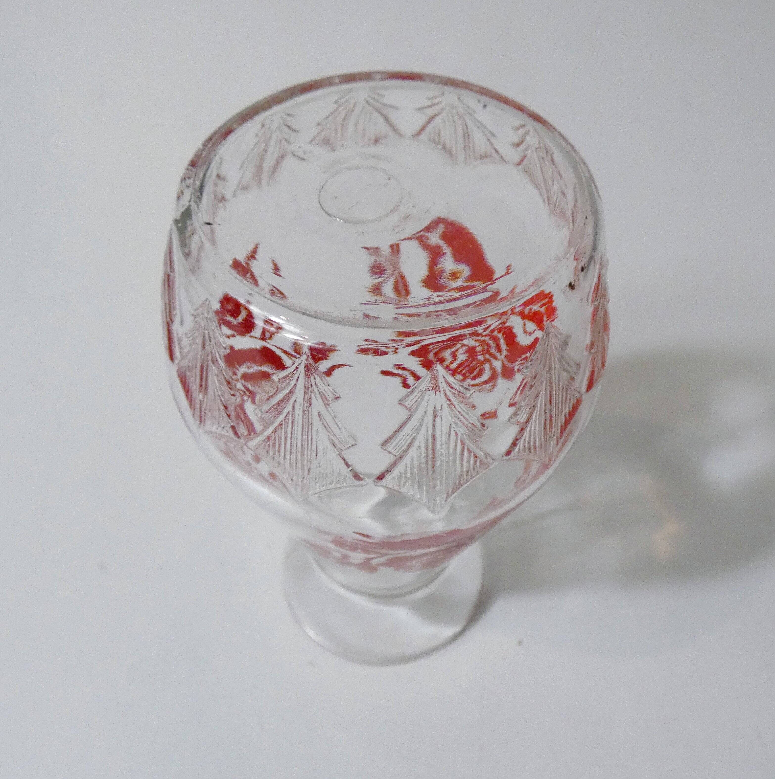 Vintage glass hyacinth bulb vase