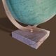 Vintage illuminated glass globe world map - 1940s