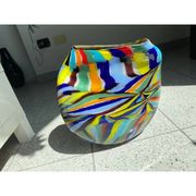 Modern multicolored vase in murano glass