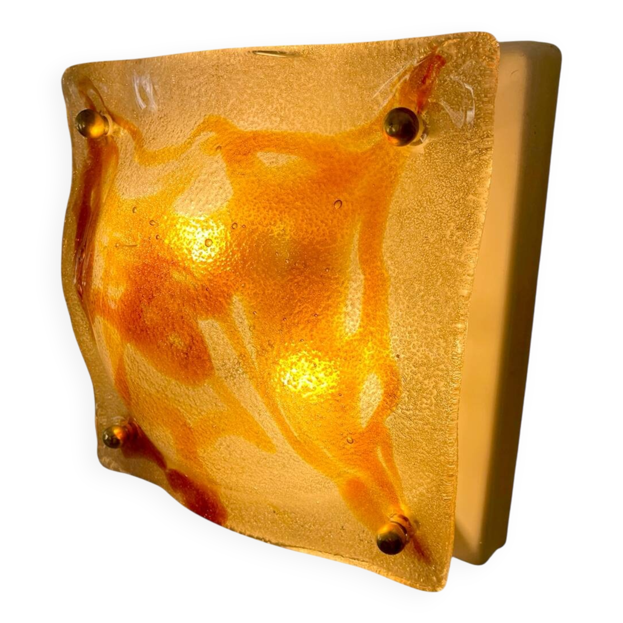 Mazzega two-tone glass wall lamp, Italy 1970s