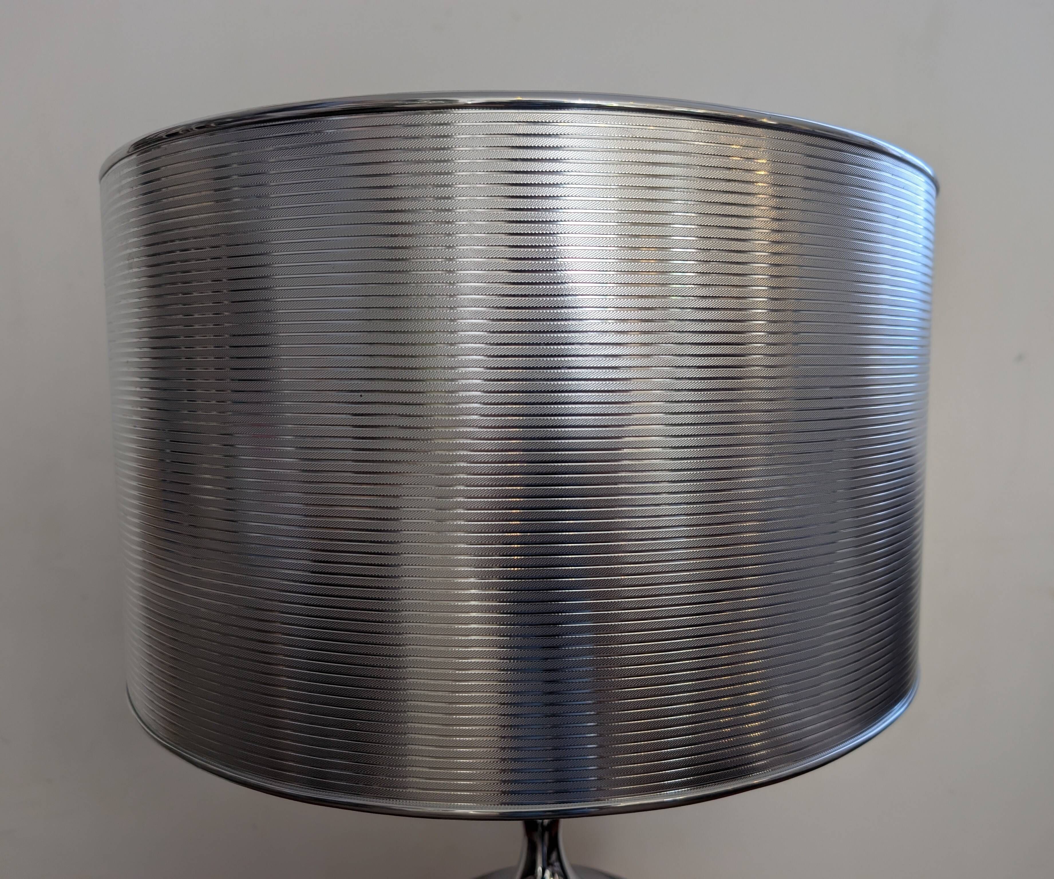 Lampe Space Age en chrome et verre