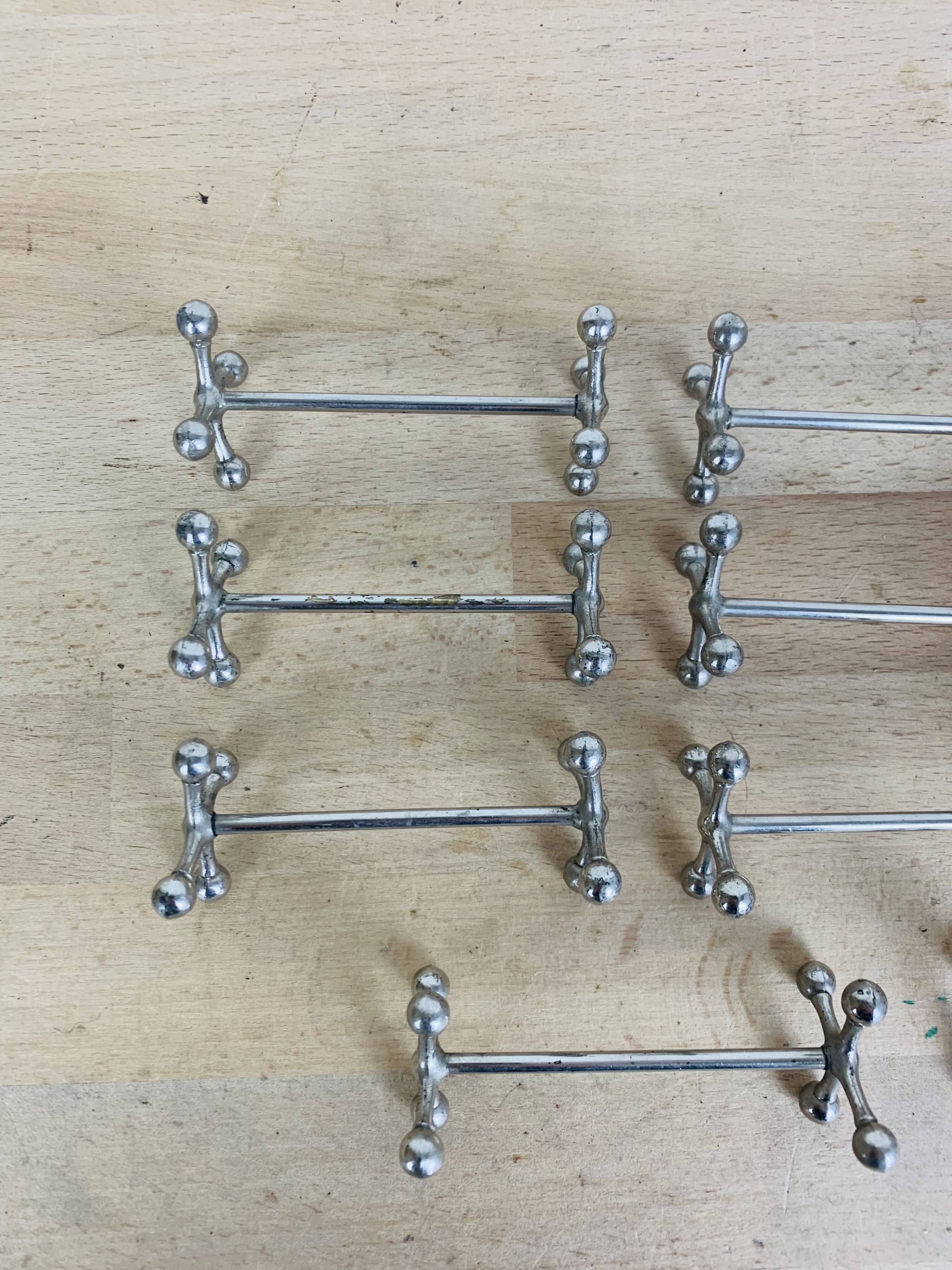 11 vintage metal knife holders