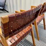 Olivier de Schrijver - Boss armchairs in leather straps - vintage