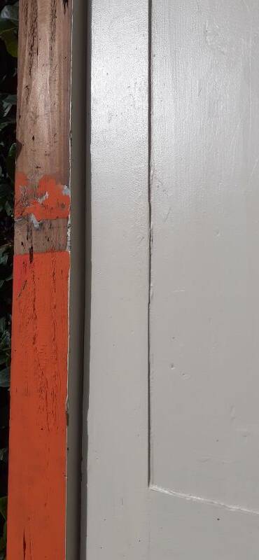 Pair of 19th-century cupboard doors and frame, woodwork