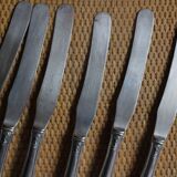 Lot 6 old knives silver metal decorations