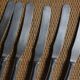 Lot 6 old knives silver metal decorations
