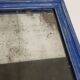 Old rectangular mirror, blue and silver patina, 46 cm