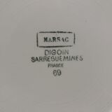 Flat plate Digoin blue flowers