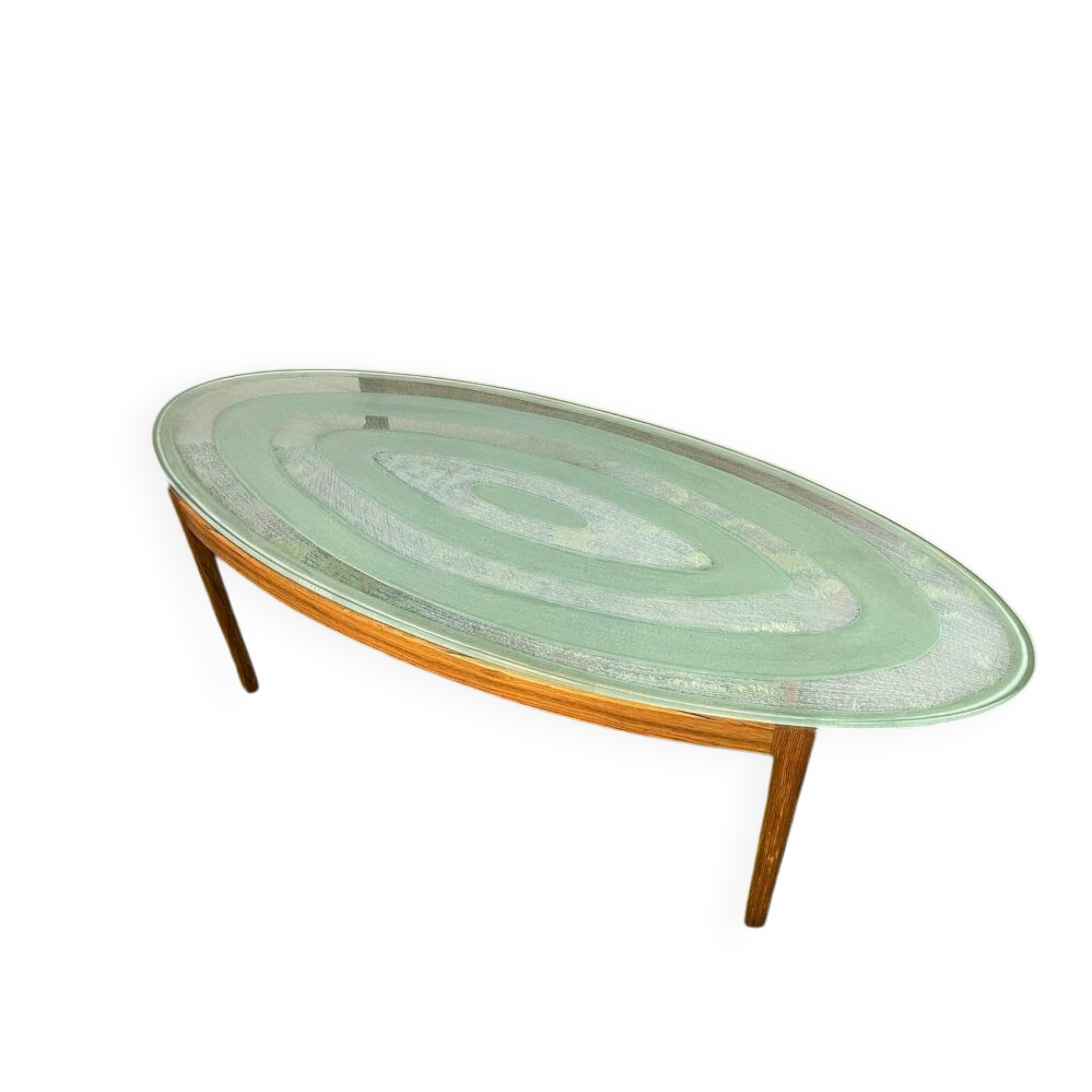 Magnificent Mid-Century Ib Kofod-Larsen Oval Coffee Table in Rosewood & Etc