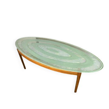 Magnificent Mid-Century Ib Kofod-Larsen Oval Coffee Table in Rosewood & Etc