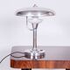 Restored Bauhaus Table Lamp, by Franta Anýž, Nickle-Plated Steel, Czech, 1920s