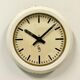 Beige industrial factory wall clock from Siemens, 1950s