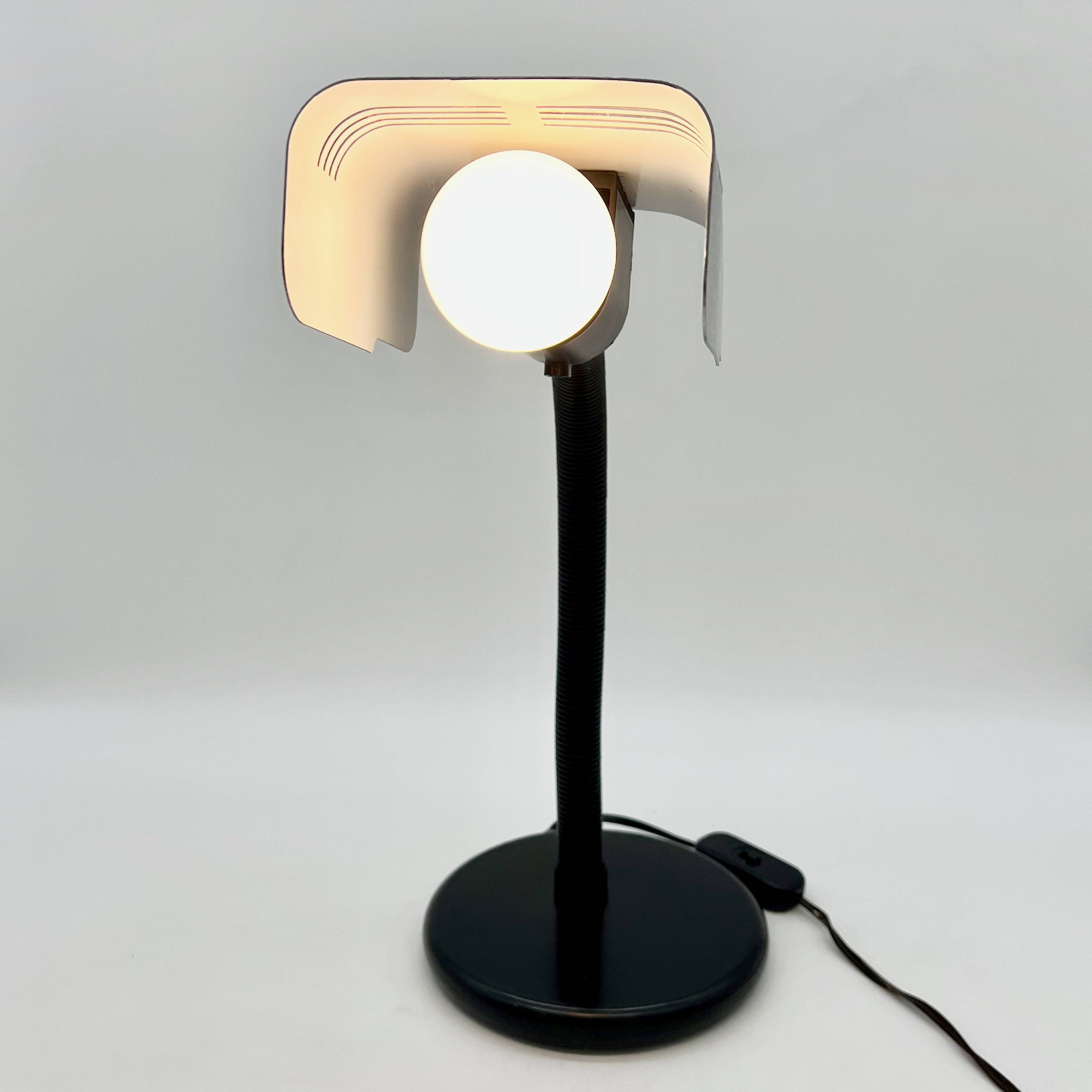 Targetti Sankey “brushed aluminum” lamp, 1960s/70s, Italy