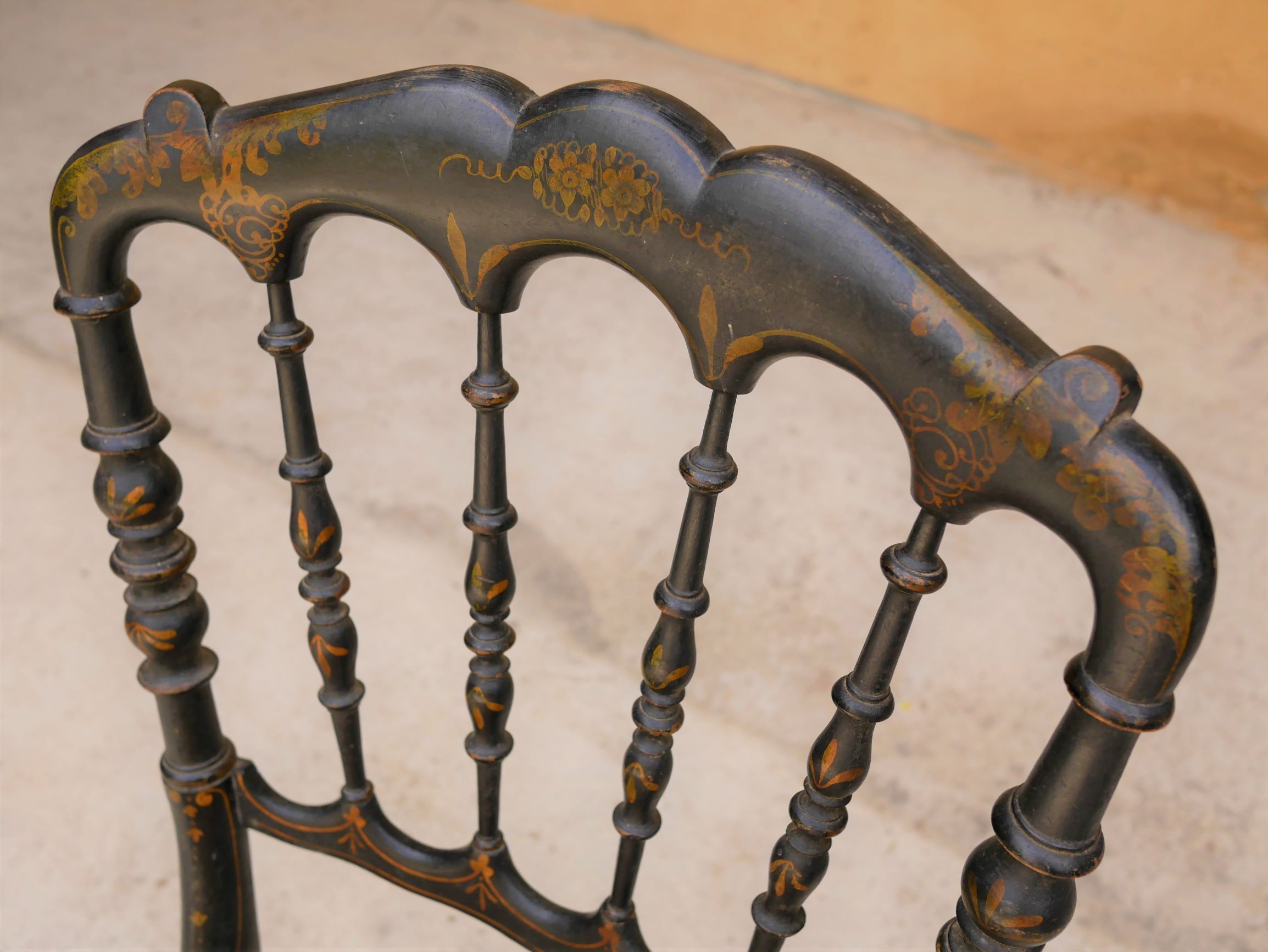 Napoleon III wooden and canning chair, 1920s