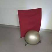 Italian modern bordeaux red ball chair san siro designed by fabrizio ballardini, 1995