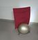 Italian modern bordeaux red ball chair san siro designed by fabrizio ballardini, 1995