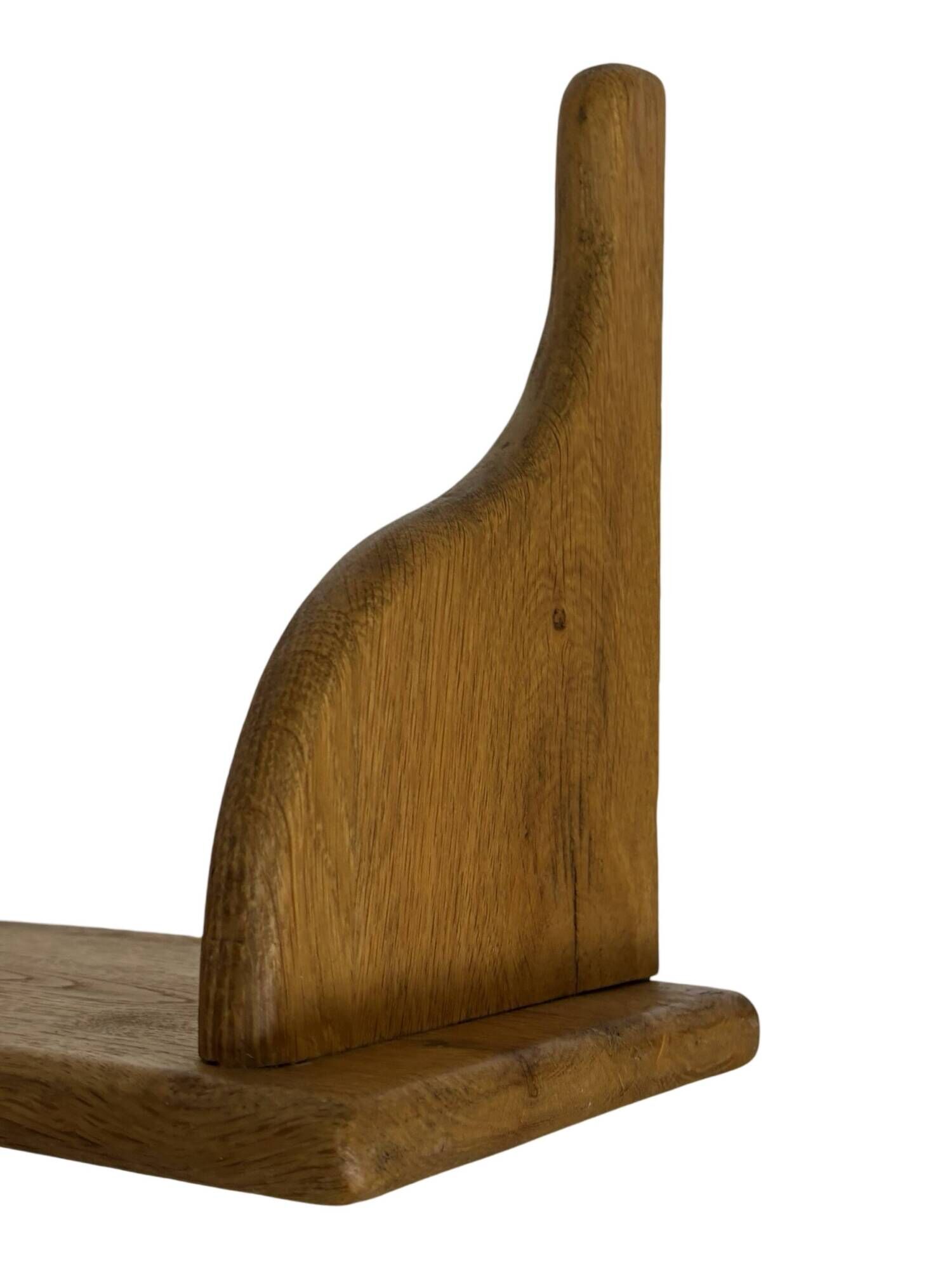 Vintage shelf  in oak wall rack book 1970s wood minimalist design
