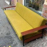 Scandinavian daybed sofa from the 60s Danish design convertible teak
