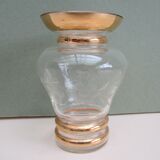 Art deco vase, engraved glass
